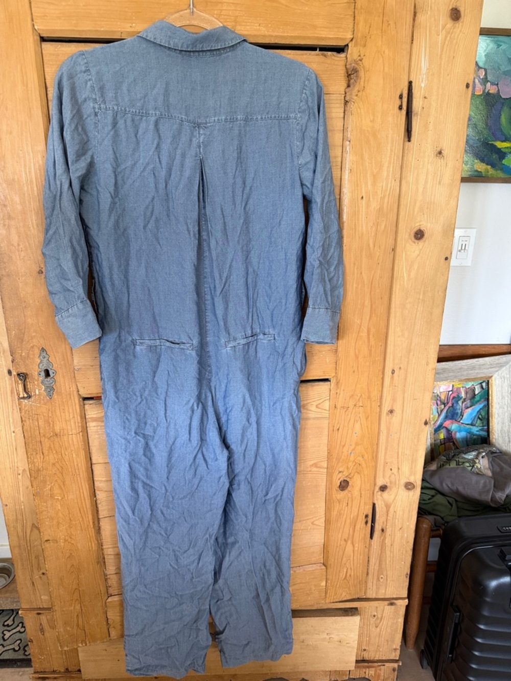 L'AGENCE Chambray Blue collared Button-Front jumpsuit size 0 - Picture 6 of 6